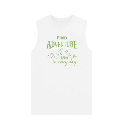 Find Adventure lifestyle vest top for men organic cotton