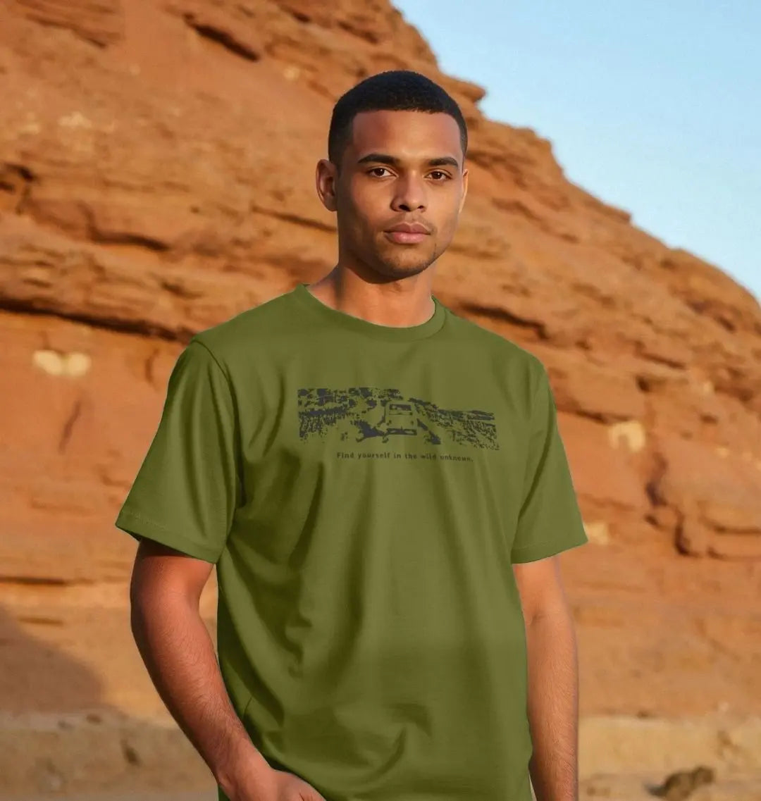 Campervan graphic t-shirt for men outdoor lifestyle clothing