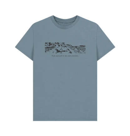 Inspirational road trip graphic tee for men eco-friendly cotton