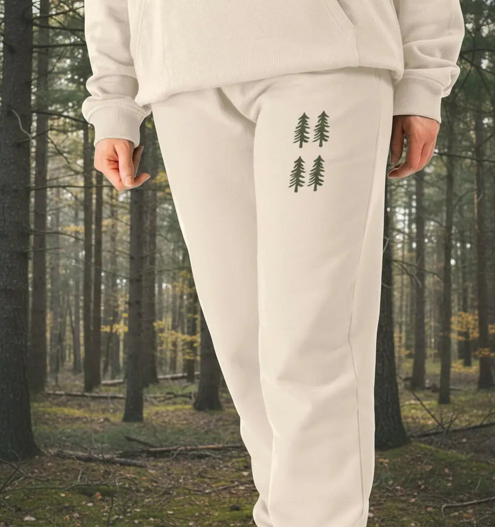 Forest Bathing design Organic cotton joggers for women who love forest bathing and reconnecting with nature