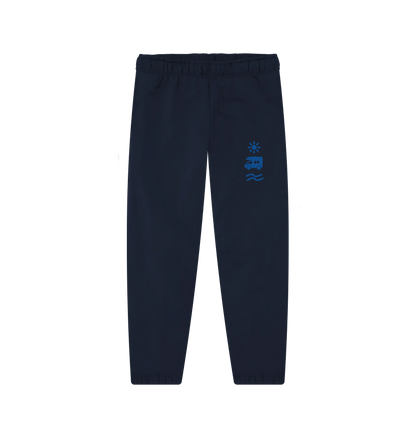 Fleece-lined jogging bottoms with beach, sun, and surf graphics for men enjoying coastal lifestyle and road trips