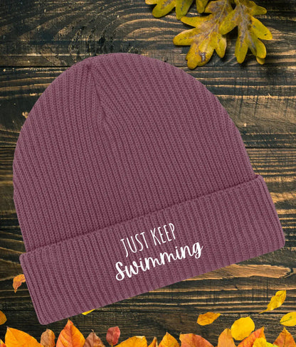 Just Keep Swimming Organic Beanie Arvor Life