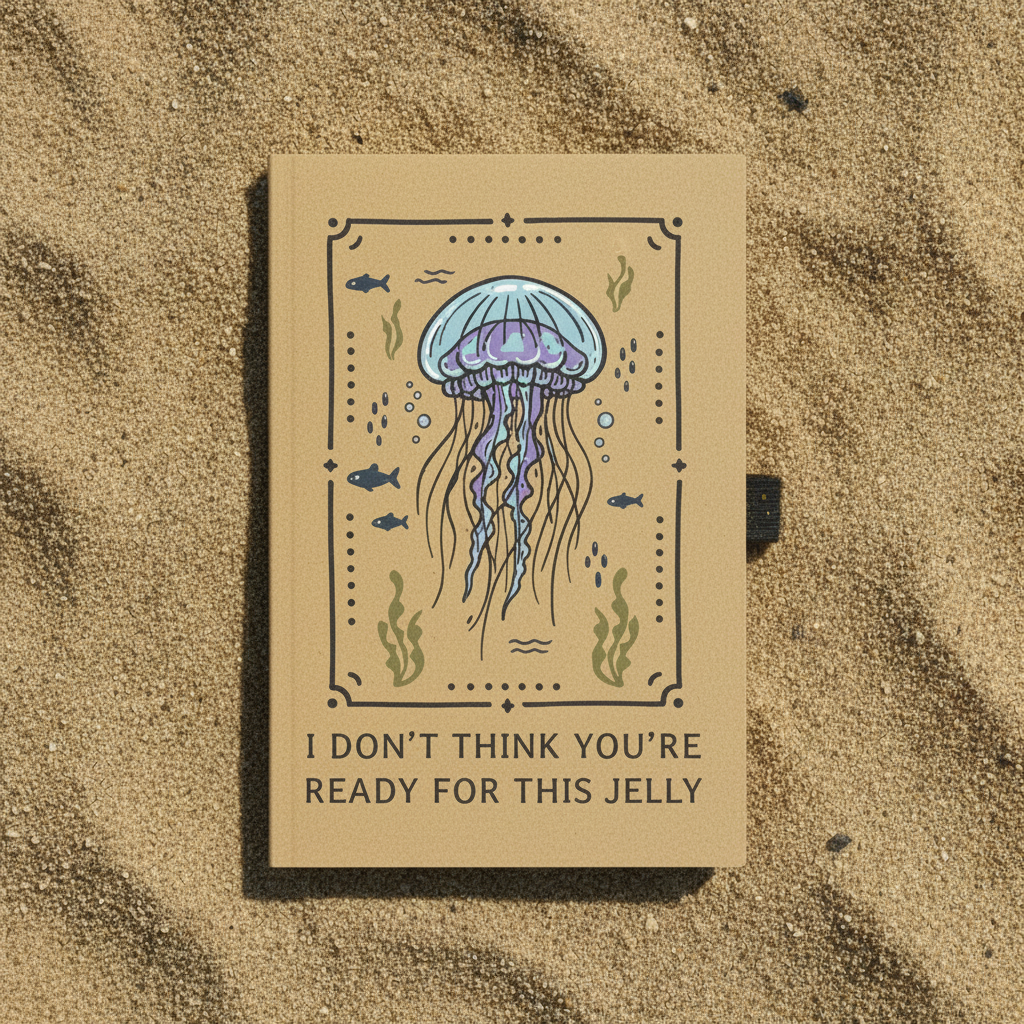 Kraft Printed Notebook Front I don't think you're ready for this jelly jellyfish notebook
