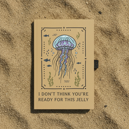 Kraft Printed Notebook Front I don't think you're ready for this jelly jellyfish notebook
