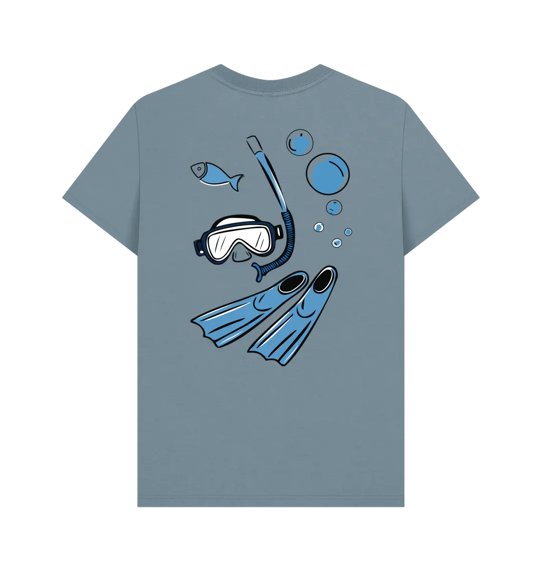 Ocean adventure shirt men organic cotton snorkelling design