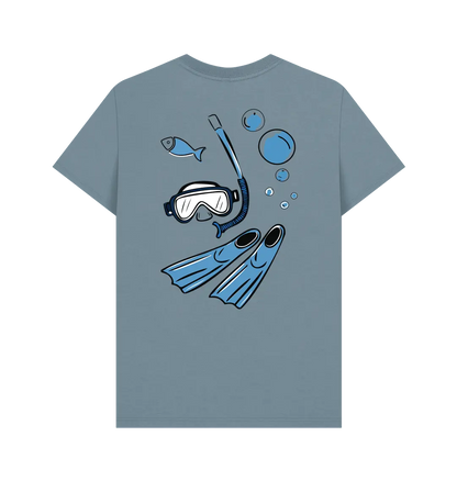 Ocean adventure shirt men organic cotton snorkelling design