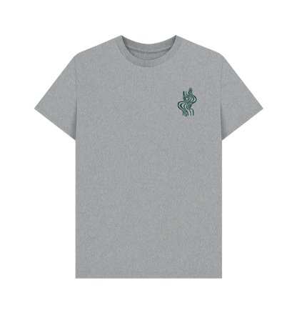 Organic cotton outdoor adventure shirt with footprint artwork