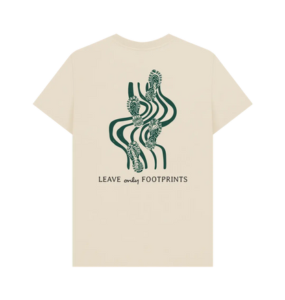 Oat Printed T-shirt Back Adventure men’s graphic tee with eco-conscious footprint design
