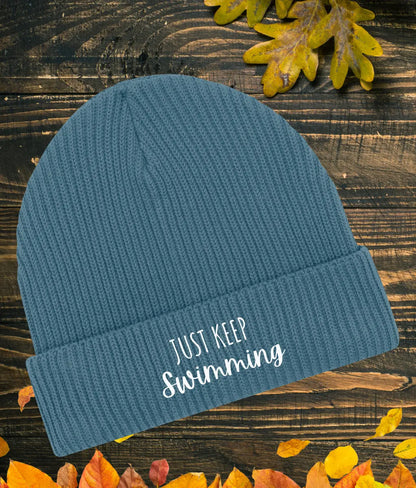Just Keep Swimming Organic Beanie Arvor Life