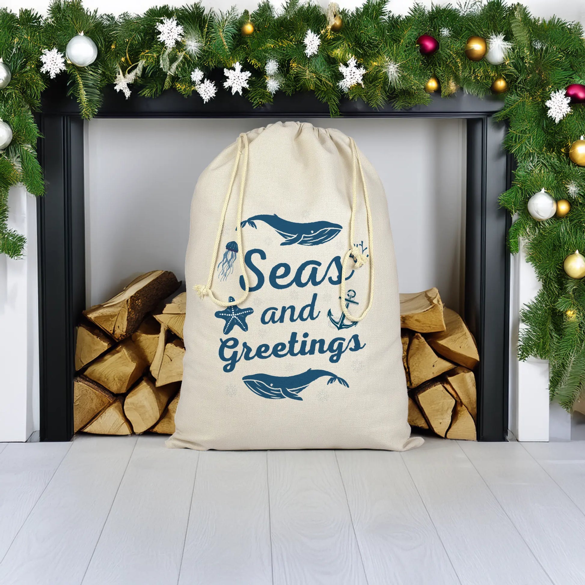 Seas And Greetings Christmas Sack Arvor Life