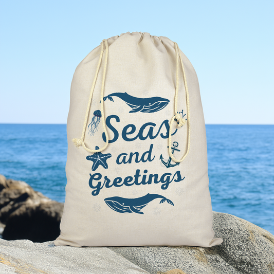 Seas And Greetings Christmas Sack