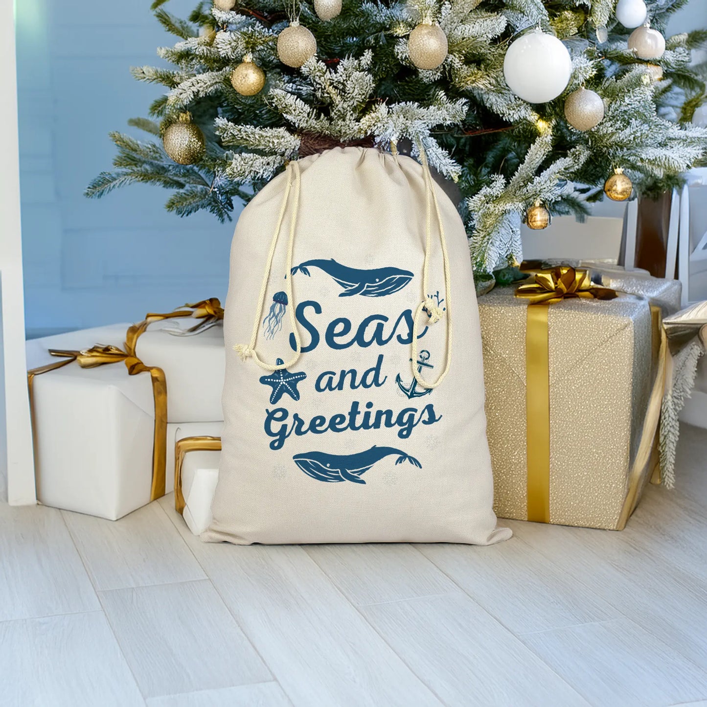 Seas And Greetings Christmas Sack Arvor Life