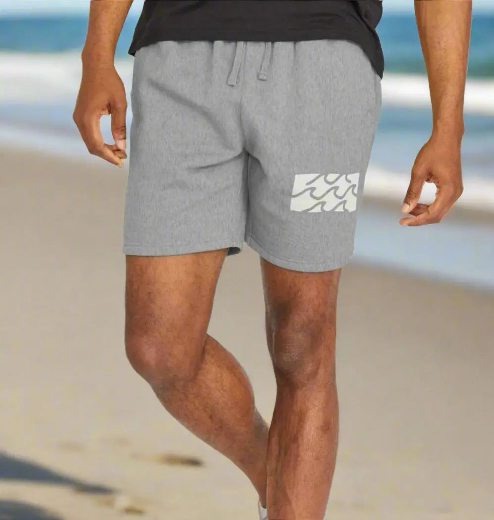 Eco-friendly swell surf shorts for men with ocean wave graphic