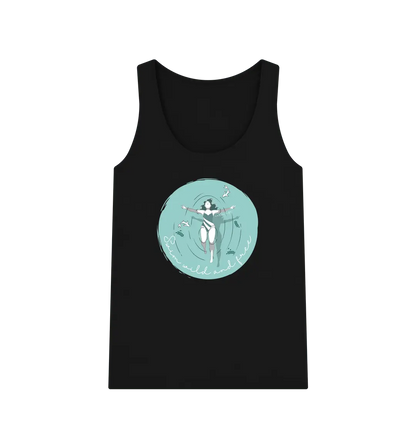 Swim Wild and Free Wild swimming graphic vest top for women eco-friendly