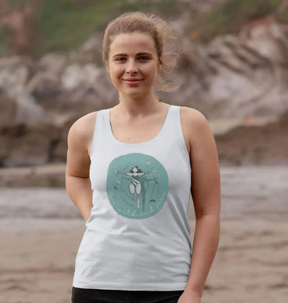 Swim Wild and Free Eco-friendly organic cotton vest top for wild swimming women 