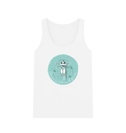 Outdoor wild swimmer women’s vest top with Swim Wild and Free slogan