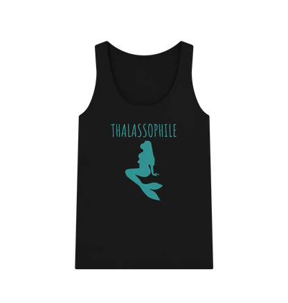 Women’s tank top with mermaid artwork thalassophile design