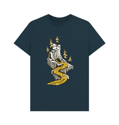 The Path Less Travelled men’s adventure t-shirt with mountain and summit path design