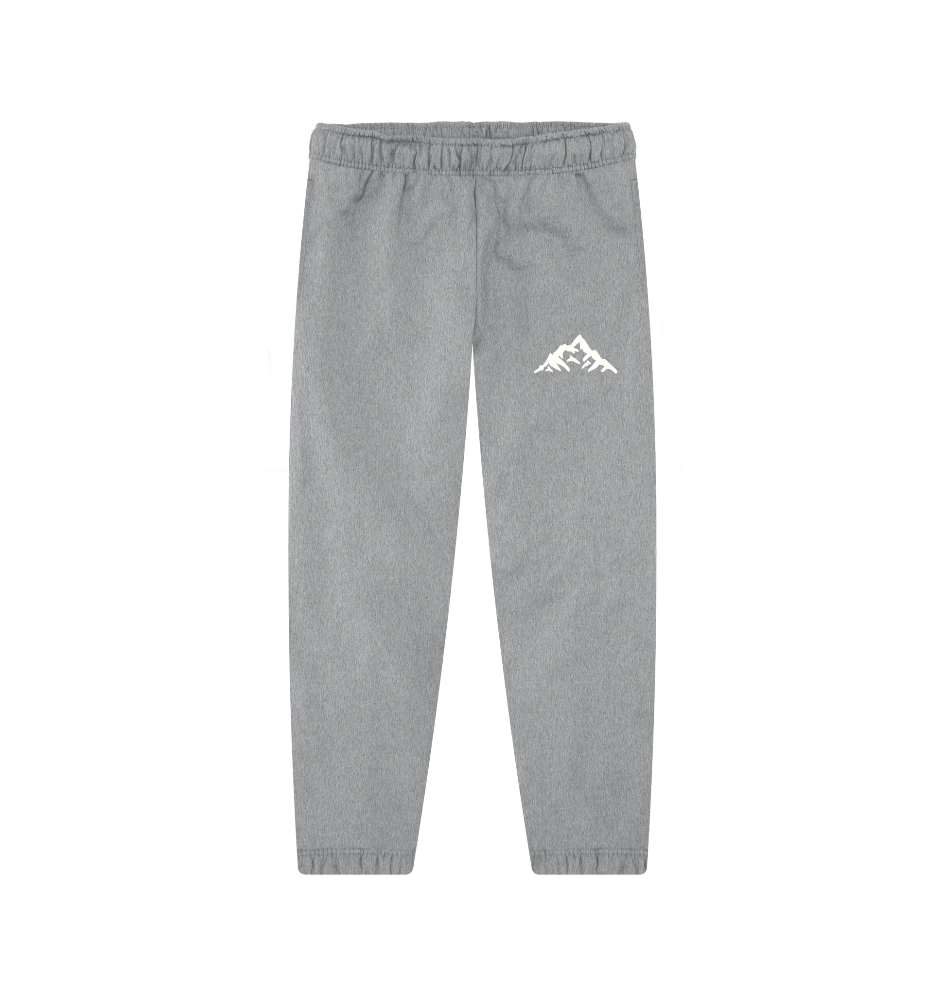 Mountain peak design Organic cotton joggers for men who love hiking, travel, and outdoor exploration