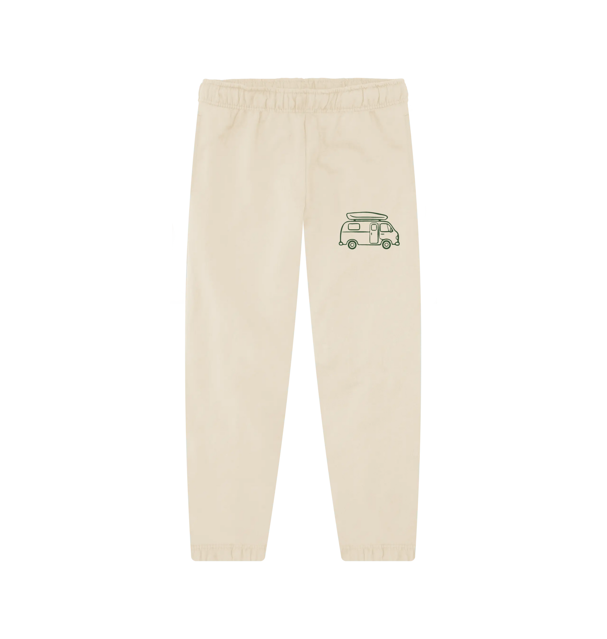 Warm fleece-lined Van babe design jogging bottoms for women enjoying travel, outdoor activities, and campervan living