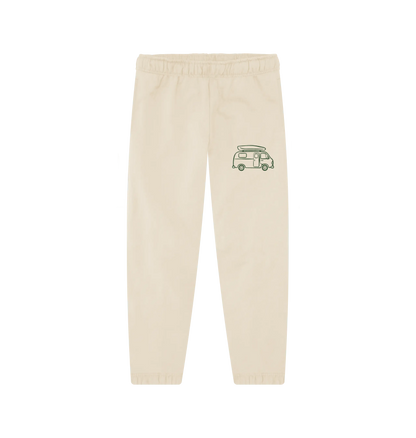Warm fleece-lined Van babe design jogging bottoms for women enjoying travel, outdoor activities, and campervan living