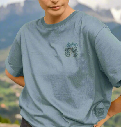 Wandering Souls Women’s T-Shirt with wilderness design, eco-friendly outdoor adventure tee for women