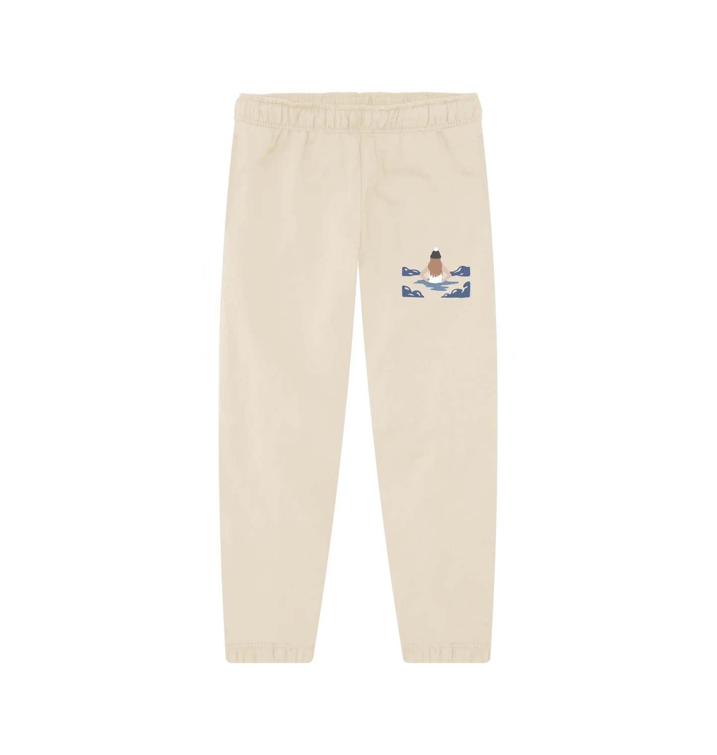 Wild Dipper Jogging Bottoms Warm fleece-lined jogging bottoms in Oat colour, for women enjoying lakes, rivers, and sea swims