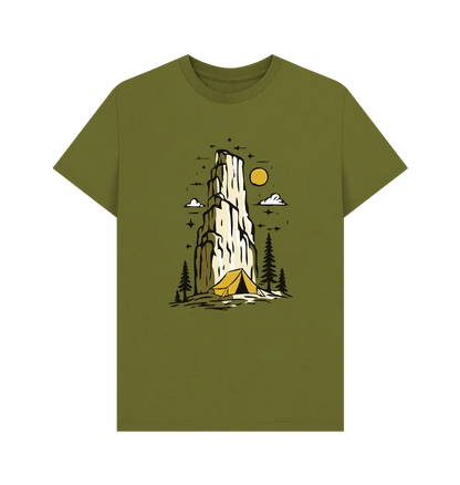 Organic cotton hiking t-shirt men’s sustainable outdoor apparel