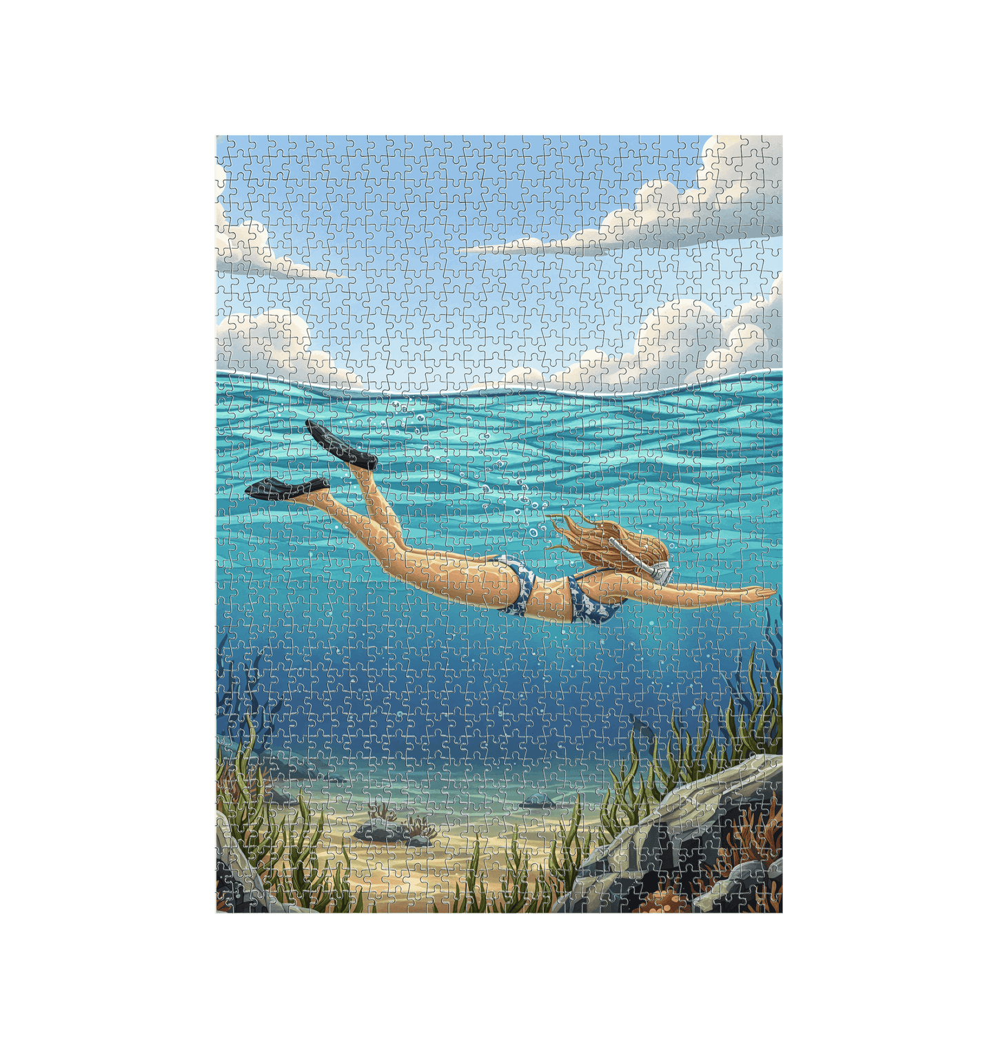 White Jigsaw Puzzles Front