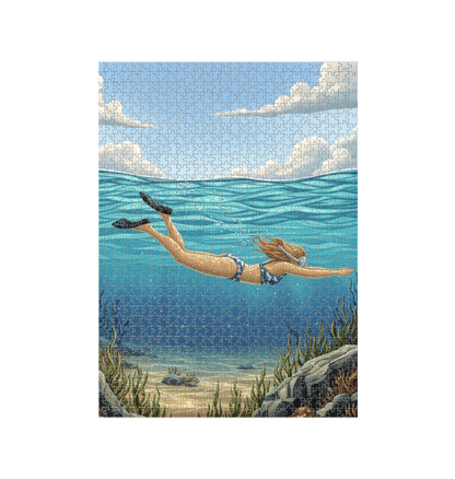 White Jigsaw Puzzles Front