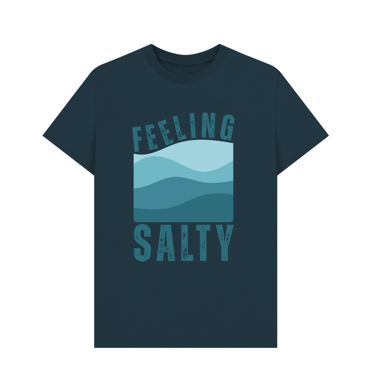 Denim Blue Printed T-shirt Front