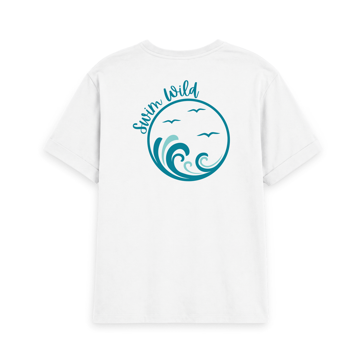 White Printed T-shirt Back