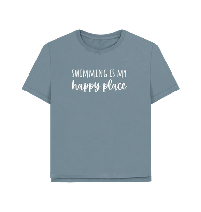 Stone Blue Printed T-shirt