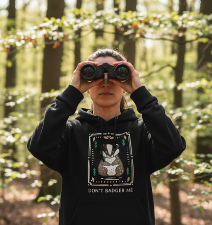 Black Printed Hoody Front