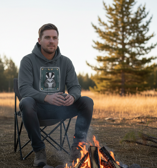 Slate Grey Printed Hoody Front