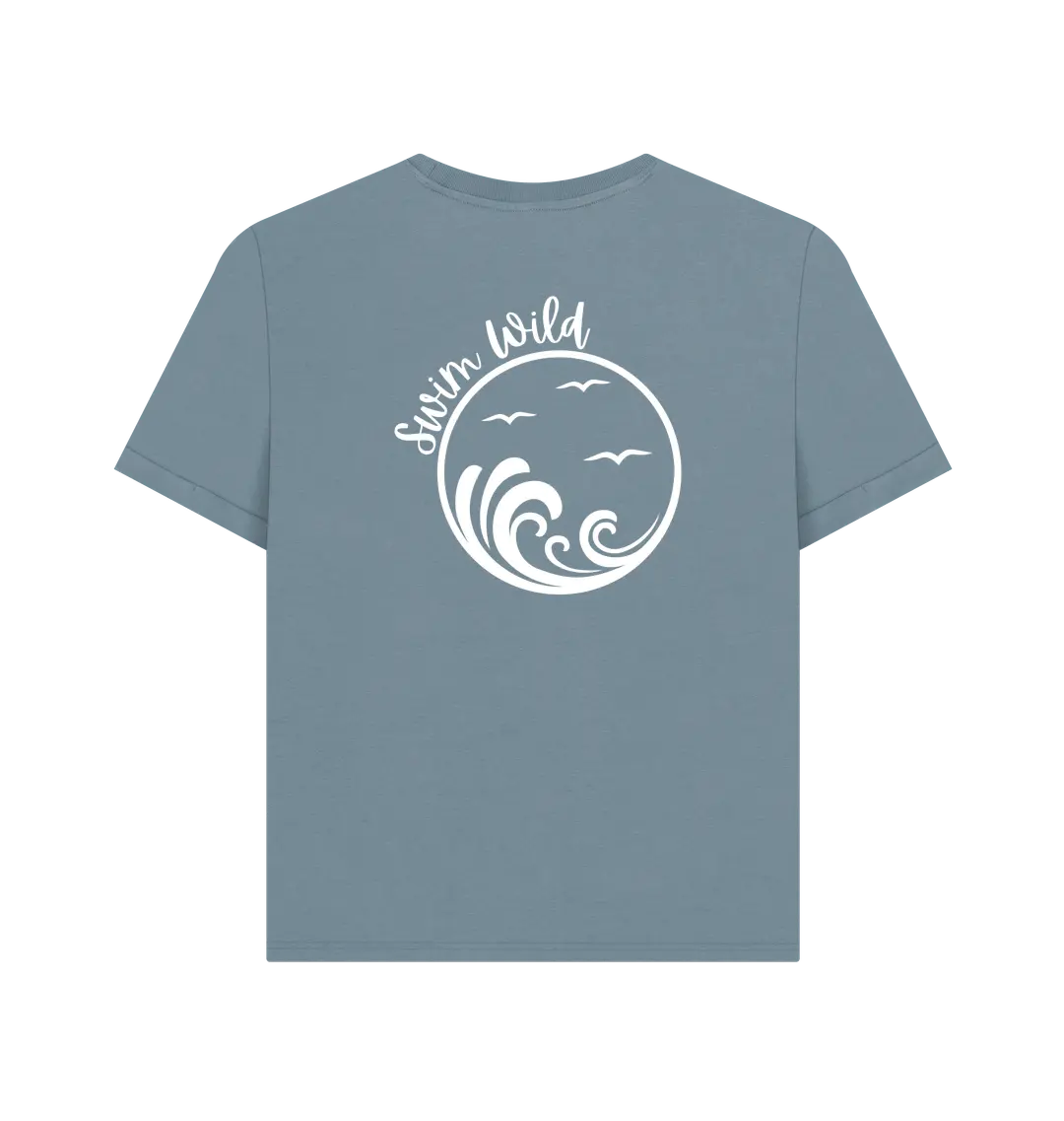 Stone Blue Printed T-shirt