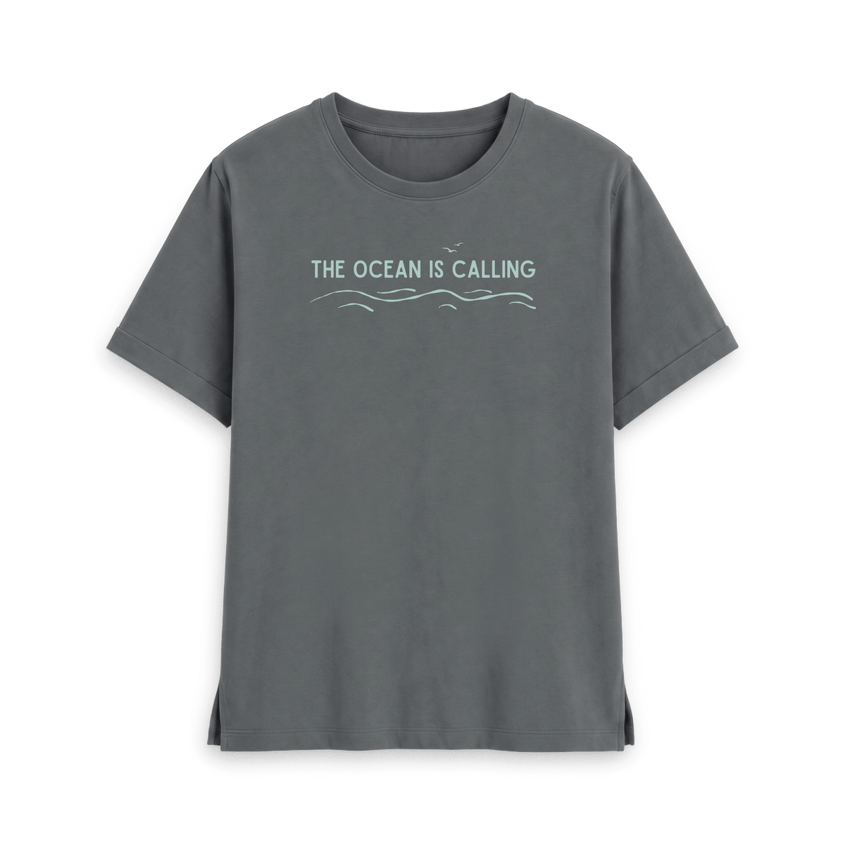 Slate Grey Printed T-shirt Front