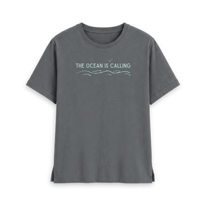 Slate Grey Printed T-shirt Front