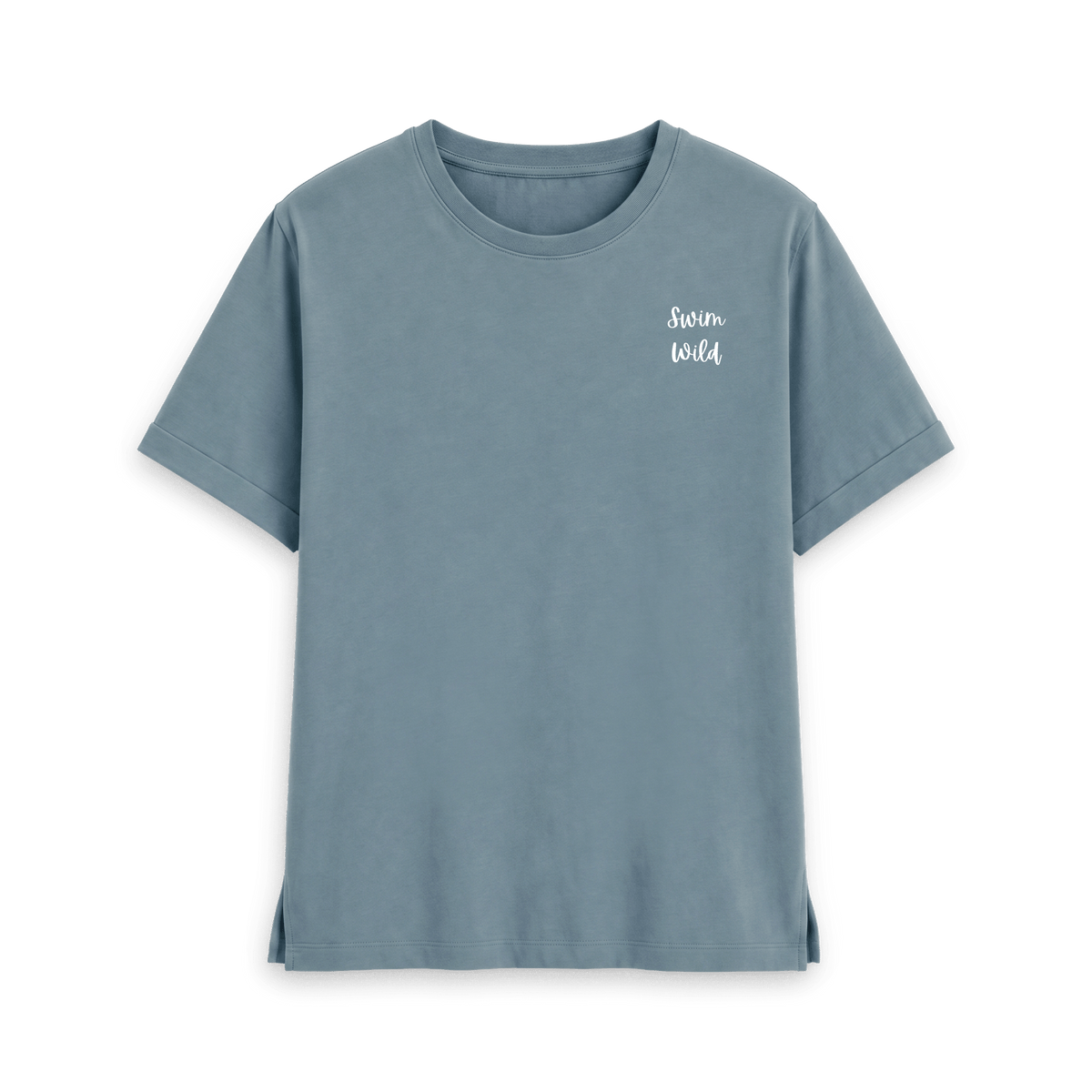 Stone Blue Printed T-shirt Front