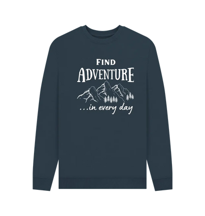 Navy Blue Printed Sweater