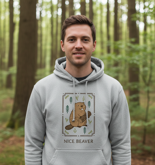 Light Heather Printed Hoody Front