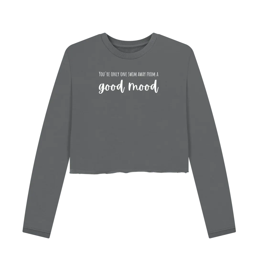 Slate Grey Printed Boxy Jumpers