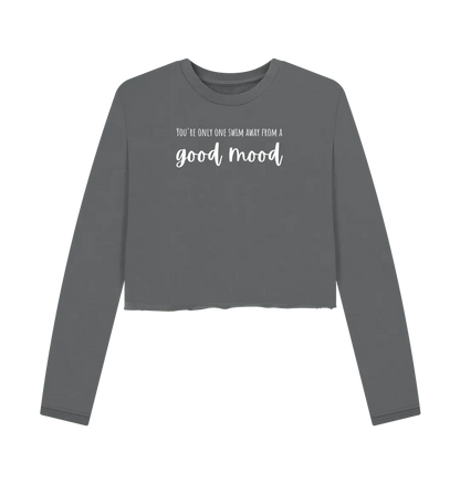 Slate Grey Printed Boxy Jumpers