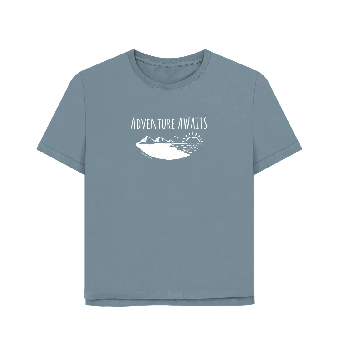 Stone Blue Printed T-shirt