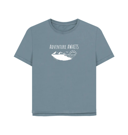 Stone Blue Printed T-shirt