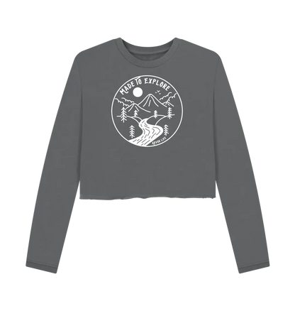 Slate Grey Printed Boxy Jumpers