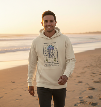 Oat Printed Hoody Front