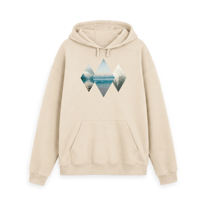 Oat Printed Hoody Front