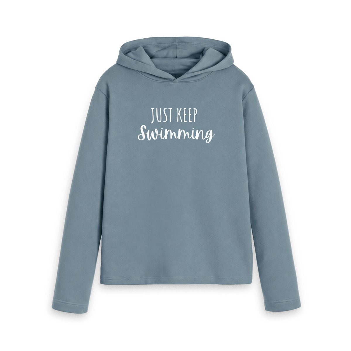 Stone Blue Printed Hoody Front