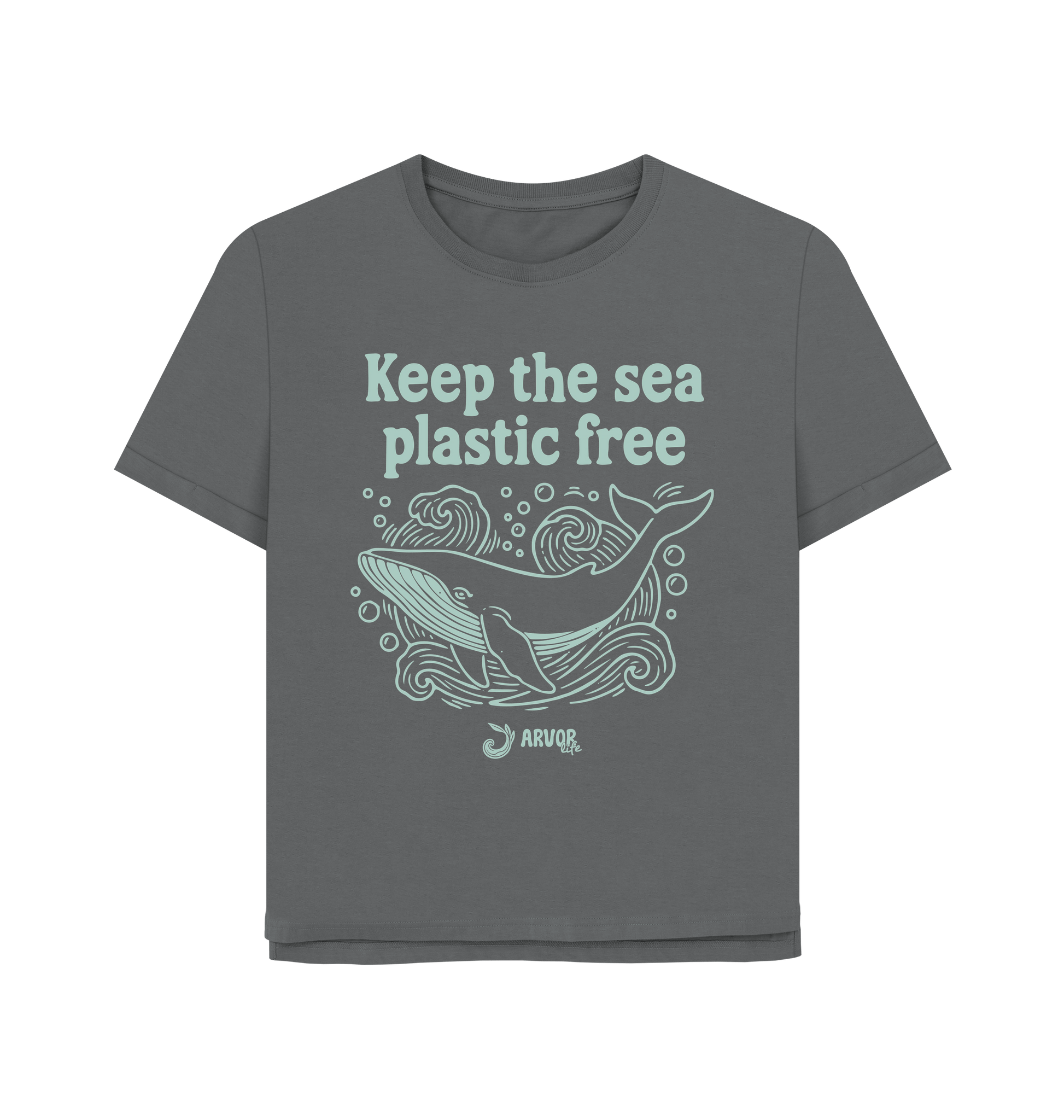 Slate Grey Printed T-shirt Front